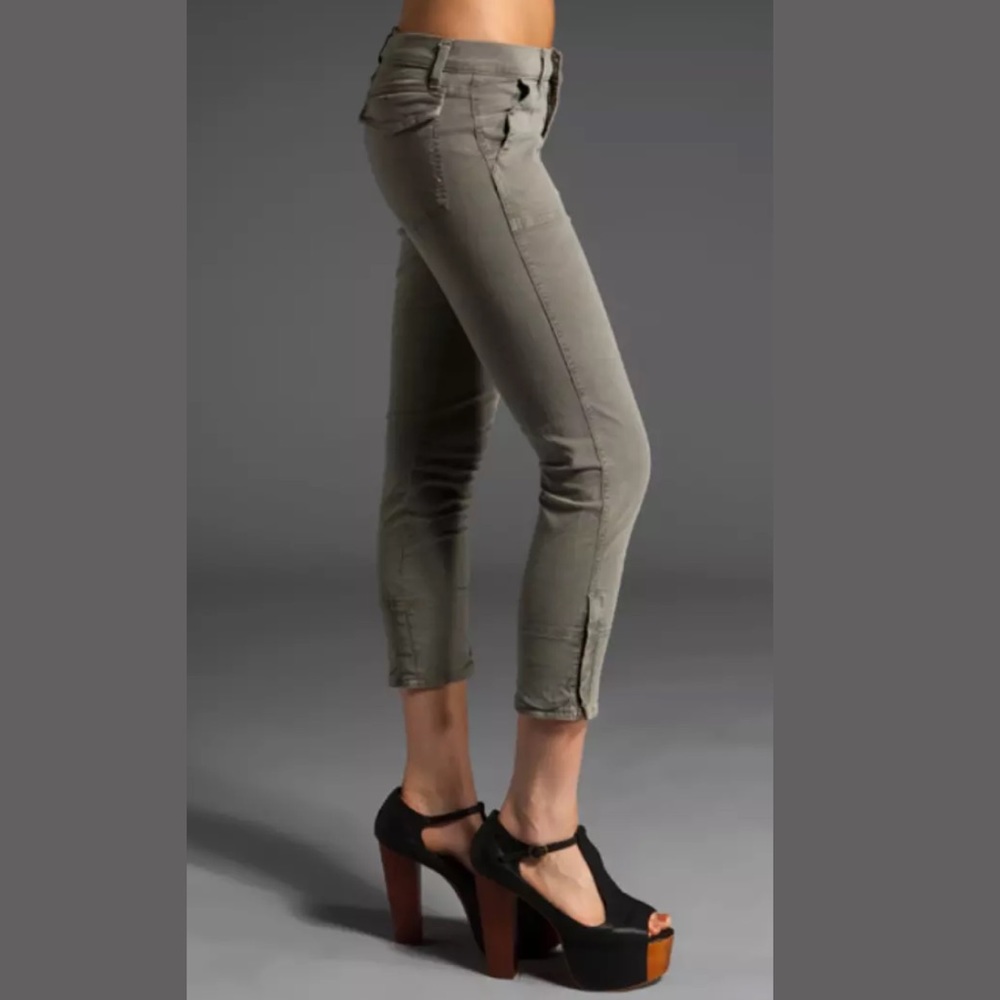 J Brand Army Green Ankle Zip Jeans! EUC! - Picture 2 of 11